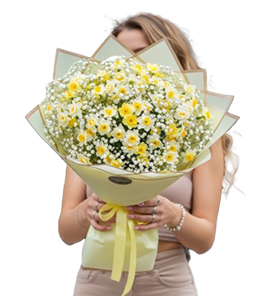 Lüks Nergis Çiçeği Buketi