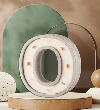 %100 Doğal Soya Wax Kişiye özel Büyük O Harfi Mum – Sandal wood