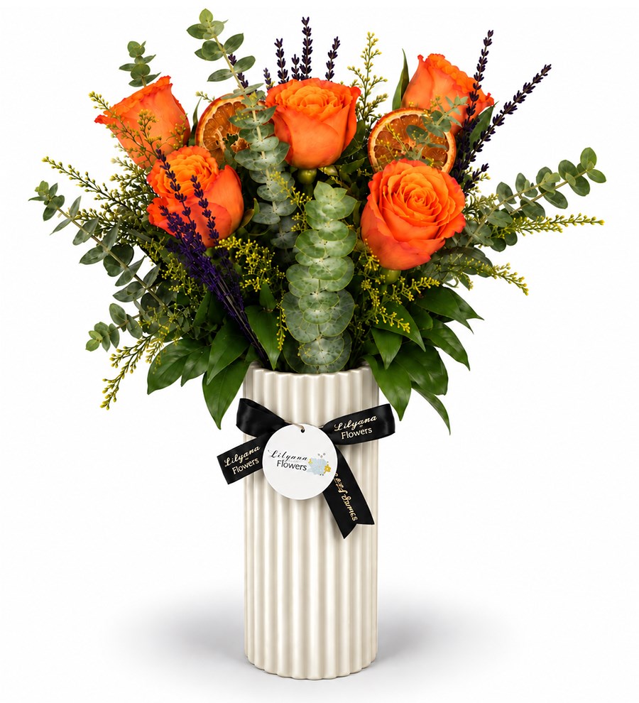 Polimer Vazoda Orange Roses