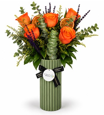 Lilyana Flowers - Orange Roses