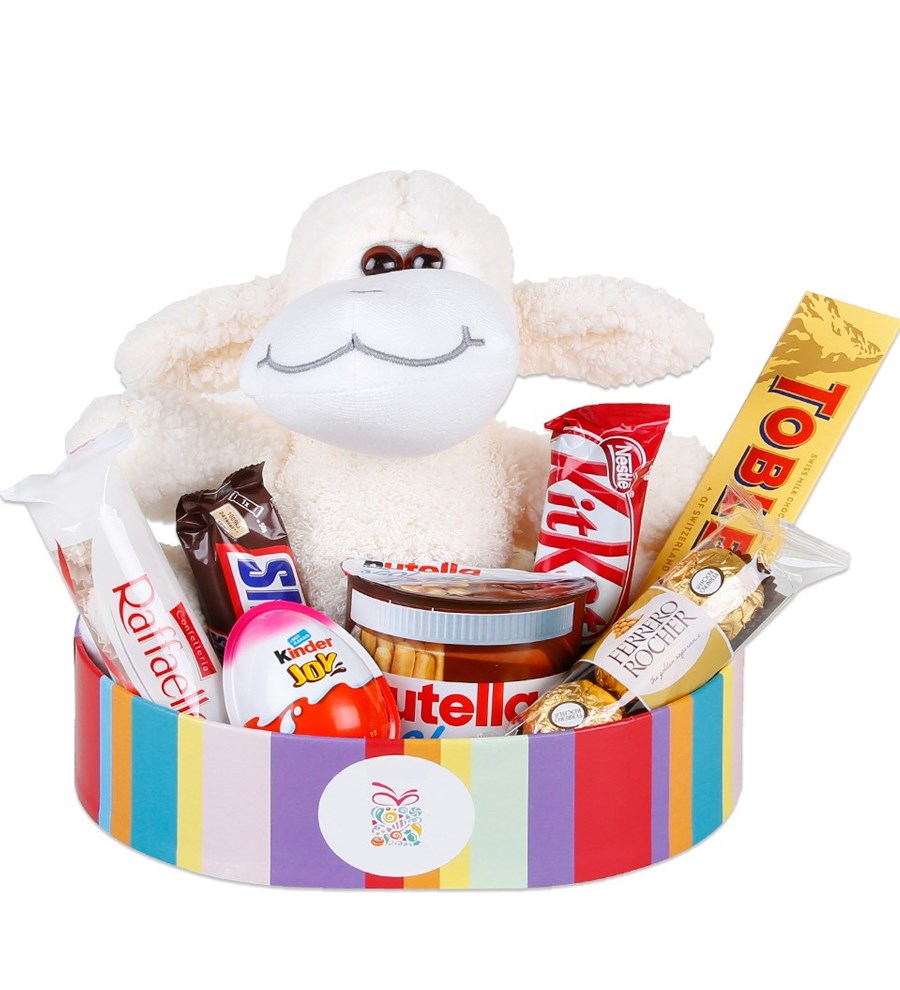 Peluş&Çikolatalı Gökküşağı v2 (Peluş Seçenekli)