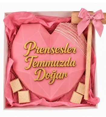 Lilyana Flowers - Pembe Kalp Pinyata Çikolata Kutusu