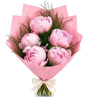 Lilyana Flowers - Pembe Şakayık Buketi