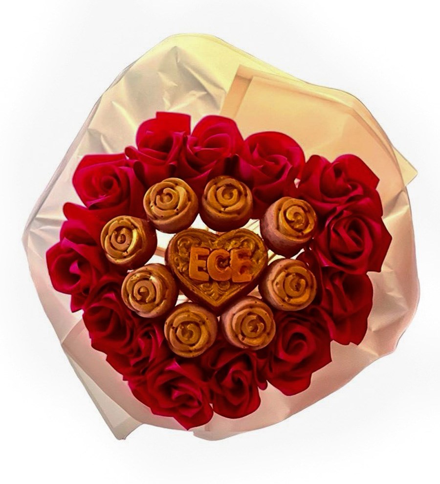 İsme Özel Lux Rose Chocolate
