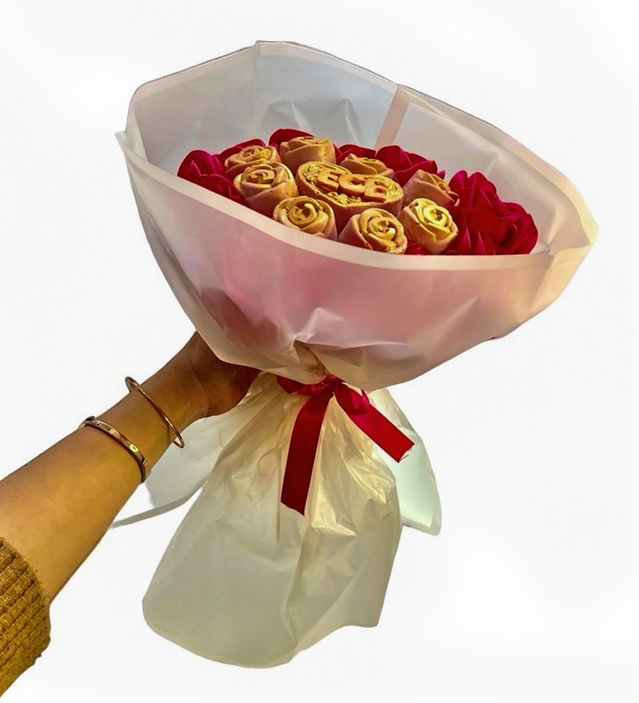 İsme Özel Lux Rose Chocolate