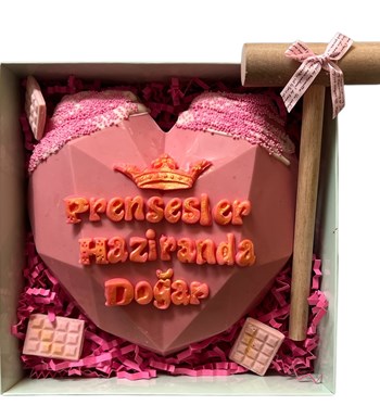 Prenseslere Özel Kırmalı Pinyata Çikolata (Pembe)