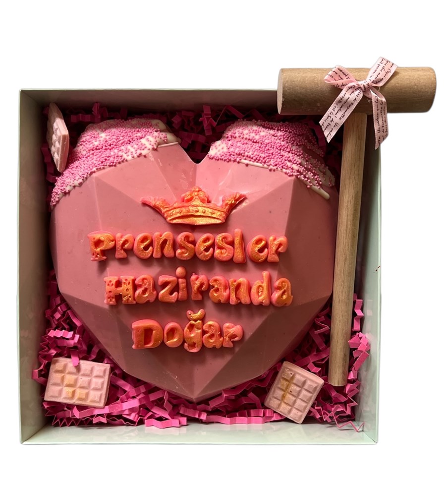 Prenseslere Özel Kırmalı Pinyata Çikolata (Pembe)