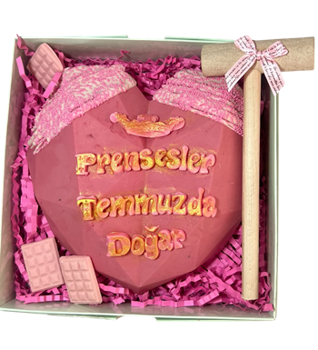 Prenseslere Özel Kırmalı Pinyata Çikolata (Pembe)