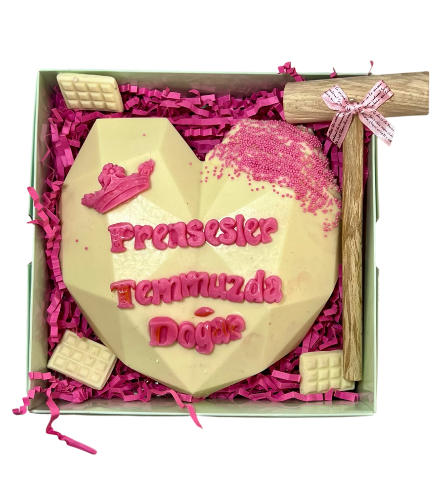 Prenseslere Özel Kırmalı Pinyata Çikolata (Beyaz)