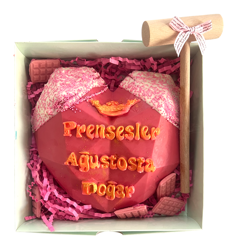 Prenseslere Özel Kırmalı Pinyata Çikolata (Pembe)