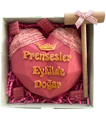 Prenseslere Özel Kırmalı Pinyata Çikolata (Pembe)