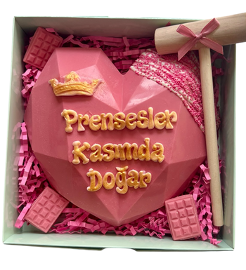 Prenseslere Özel Kırmalı Pinyata Çikolata (Pembe)