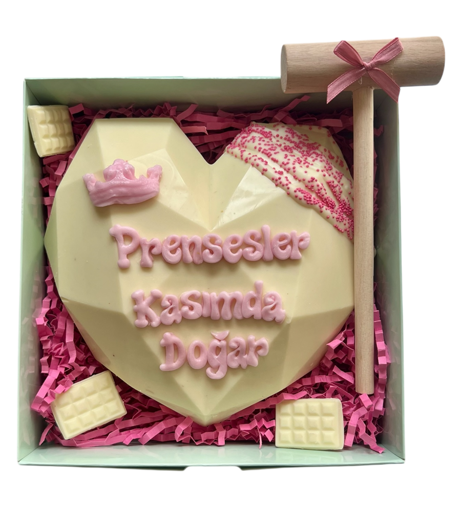 Prenseslere Özel Kırmalı Pinyata Çikolata (Beyaz)