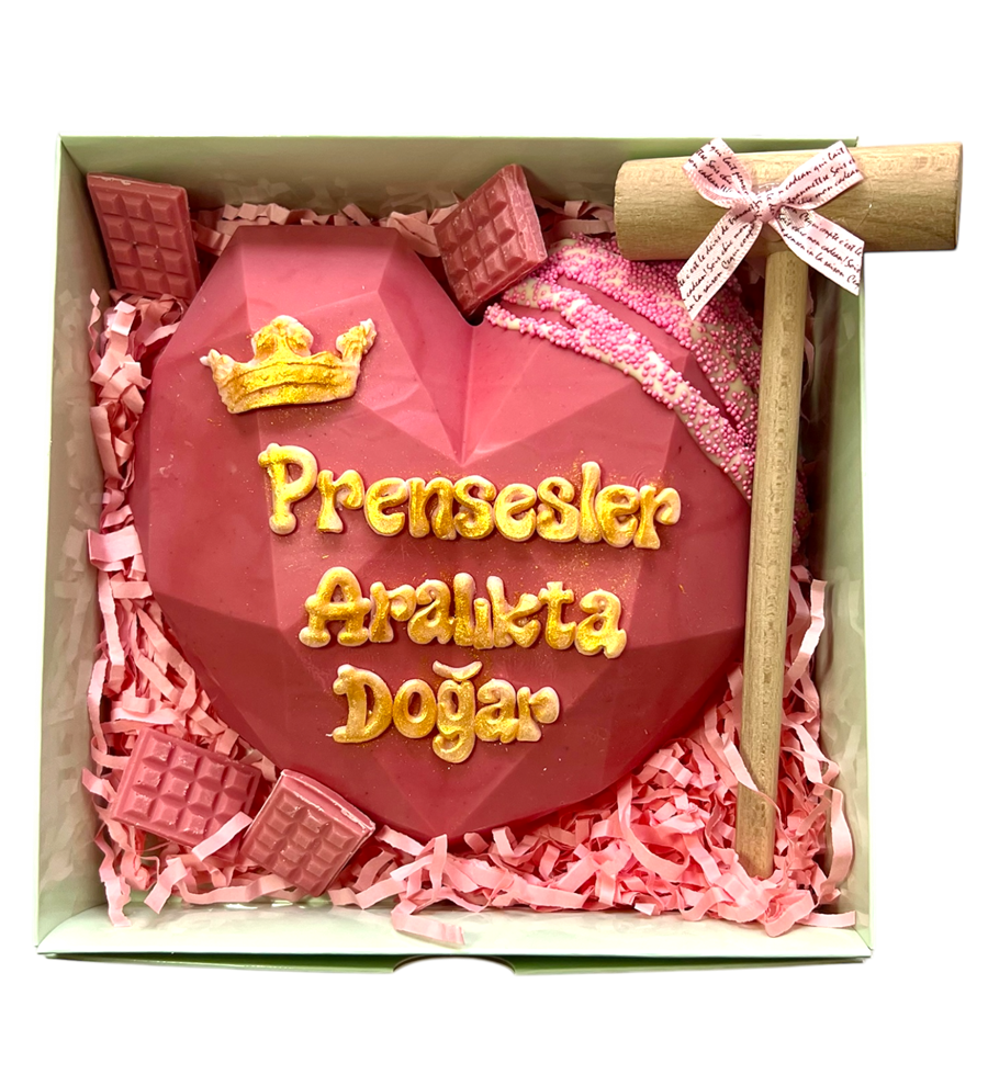 Prenseslere Özel Kırmalı Pinyata Çikolata (Pembe)