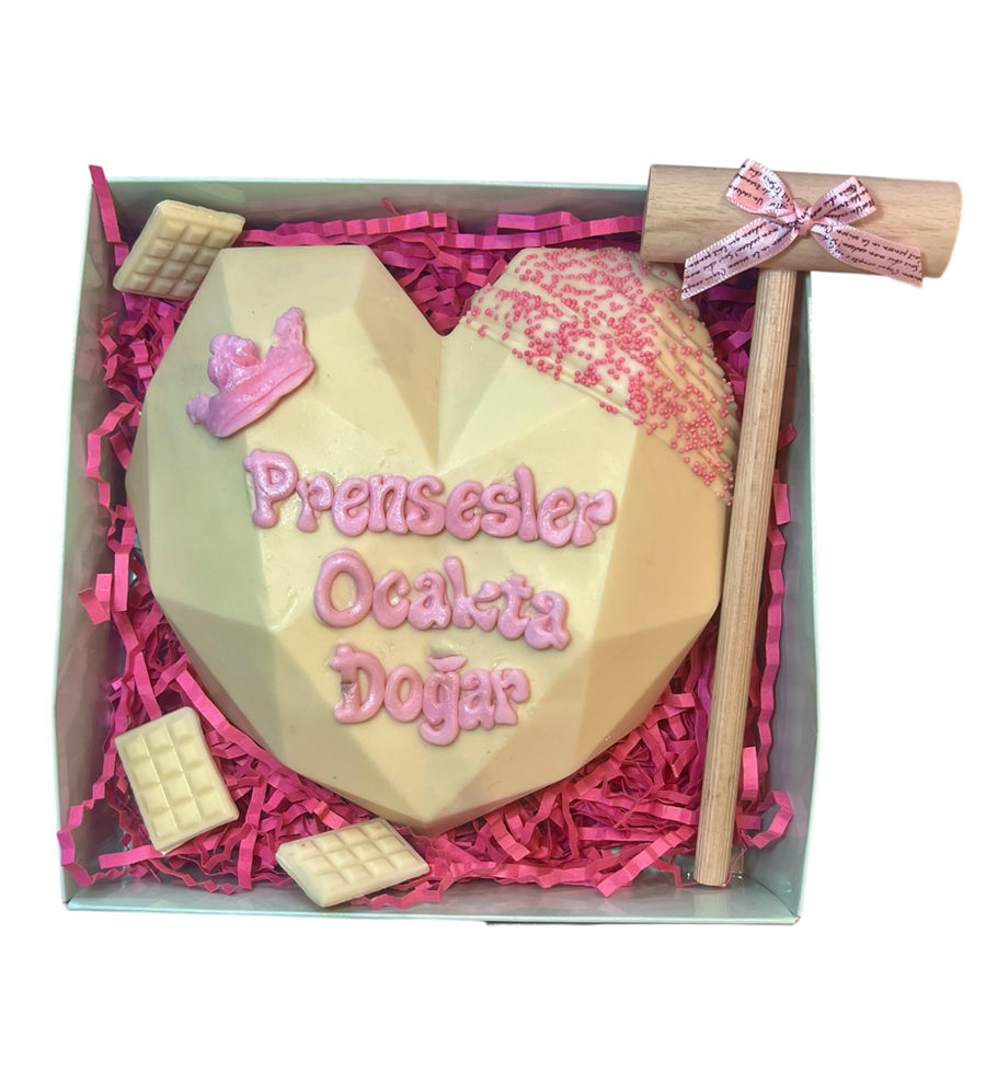 Prenseslere Özel Kırmalı Pinyata Çikolata (Beyaz)
