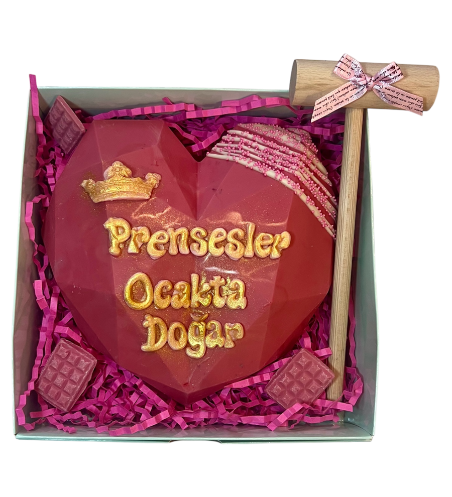 Prenseslere Özel Kırmalı Pinyata Çikolata (Pembe)