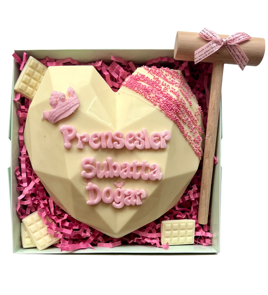 Prenseslere Özel Kırmalı Pinyata Çikolata (Beyaz)