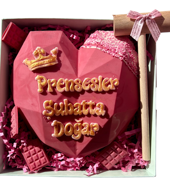 Lilyana Flowers - Prenseslere Özel Kırmalı Pinyata Çikolata (Pembe)