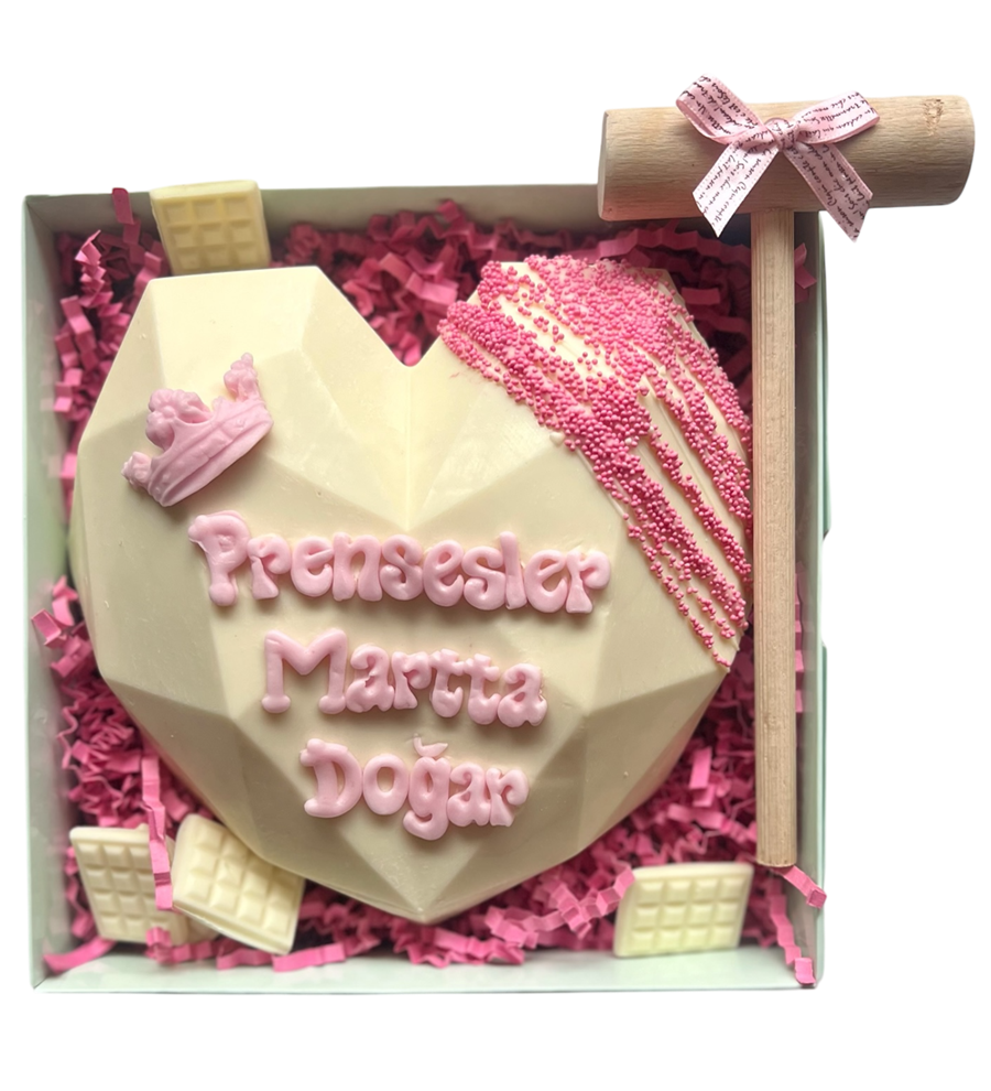 Prenseslere Özel Kırmalı Pinyata Çikolata (Beyaz)