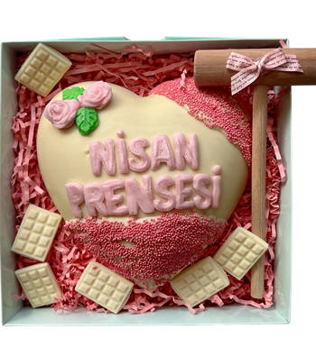 Lilyana Flowers - Bento Kırmalı Çikolata Kutusu (İstediğin Yazıda)