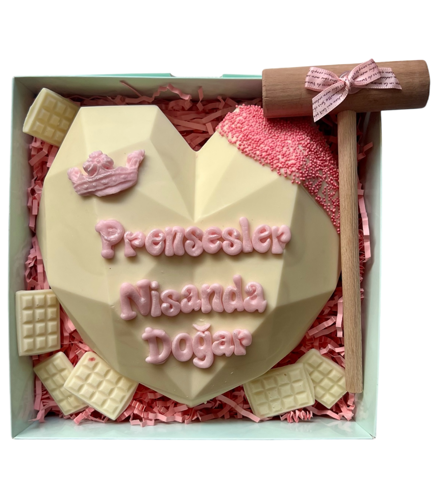 Prenseslere Özel Kırmalı Pinyata Çikolata (Beyaz)
