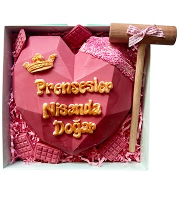 Prenseslere Özel Kırmalı Pinyata Çikolata (Pembe)