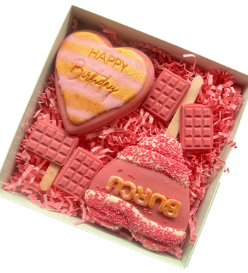 Lilyana Flowers - Happy Birthday İsimli Çikolata/Brownie Kutusu