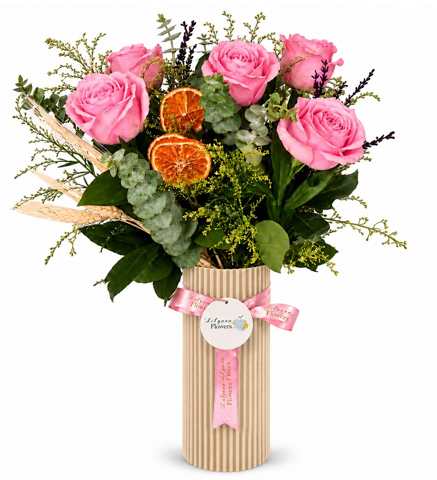 Polimer Vazoda Pink Roses