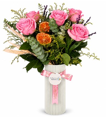 Polimer Vazoda Pink Roses