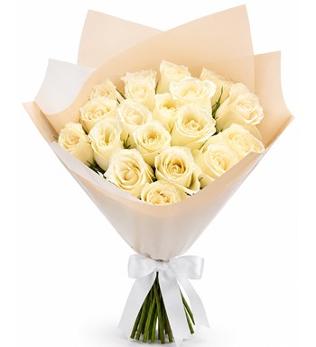 Lilyana Flowers - 30'lu Premium Beyaz Gül Buketi