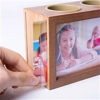 Fotoğraf Baskılı Ahşap Kalemlik Çerçeve