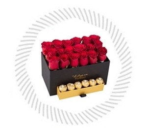 Dikdörtgen Siyah Gold Kutular