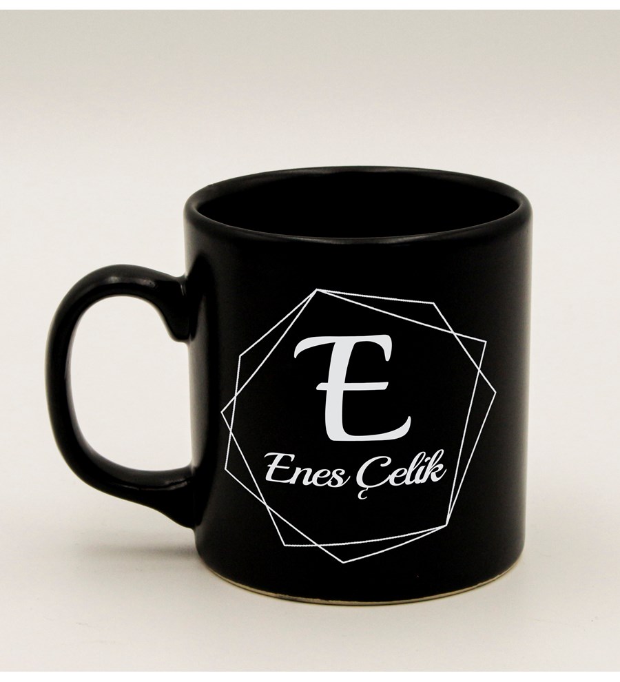 Kişiye Özel Siyah Defter & Siyah Kupa & Siyah Tükenmez Kalem & Dereceli Termos Hediye Seti