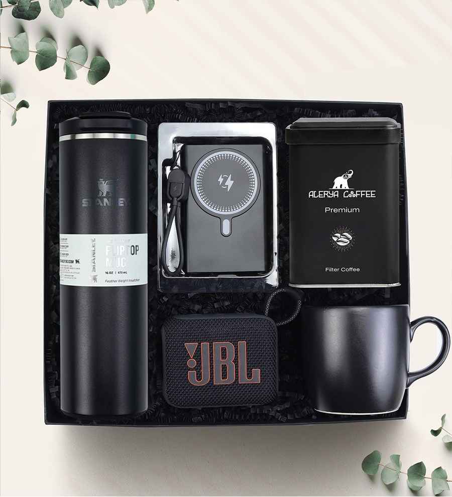 Stanley Termos Magsafe Powerbank Kupa JBL Hoparlör Filtre Kahve Hediye Seti