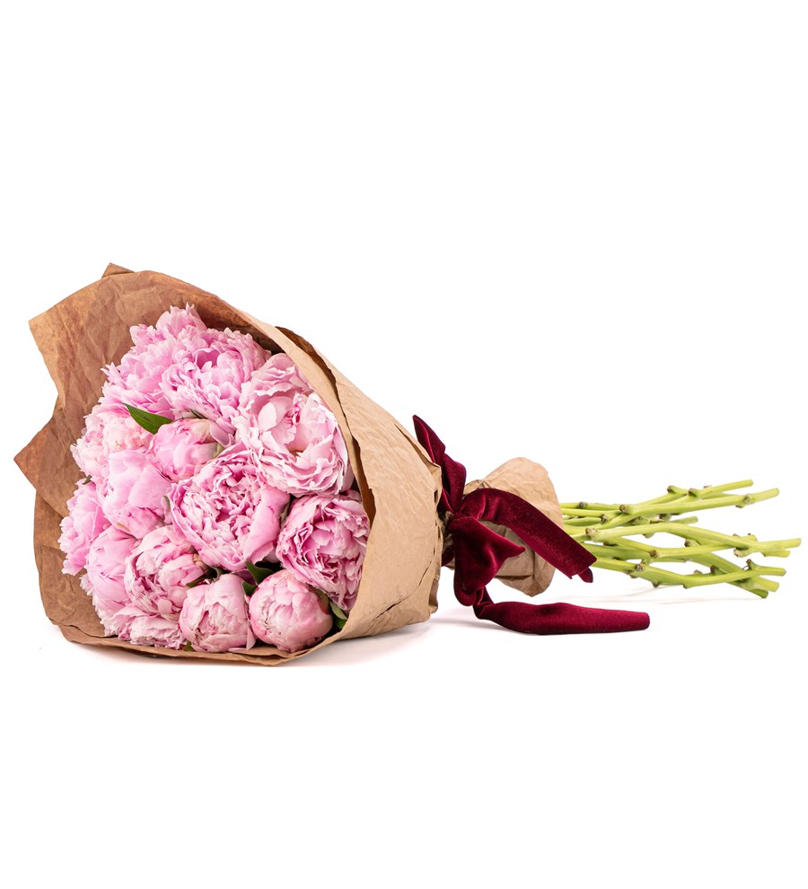 Natural 15'li Pembe Şakayık Buketi
