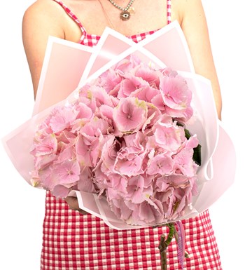 Pembe 3 Dal Ortanca Buketi