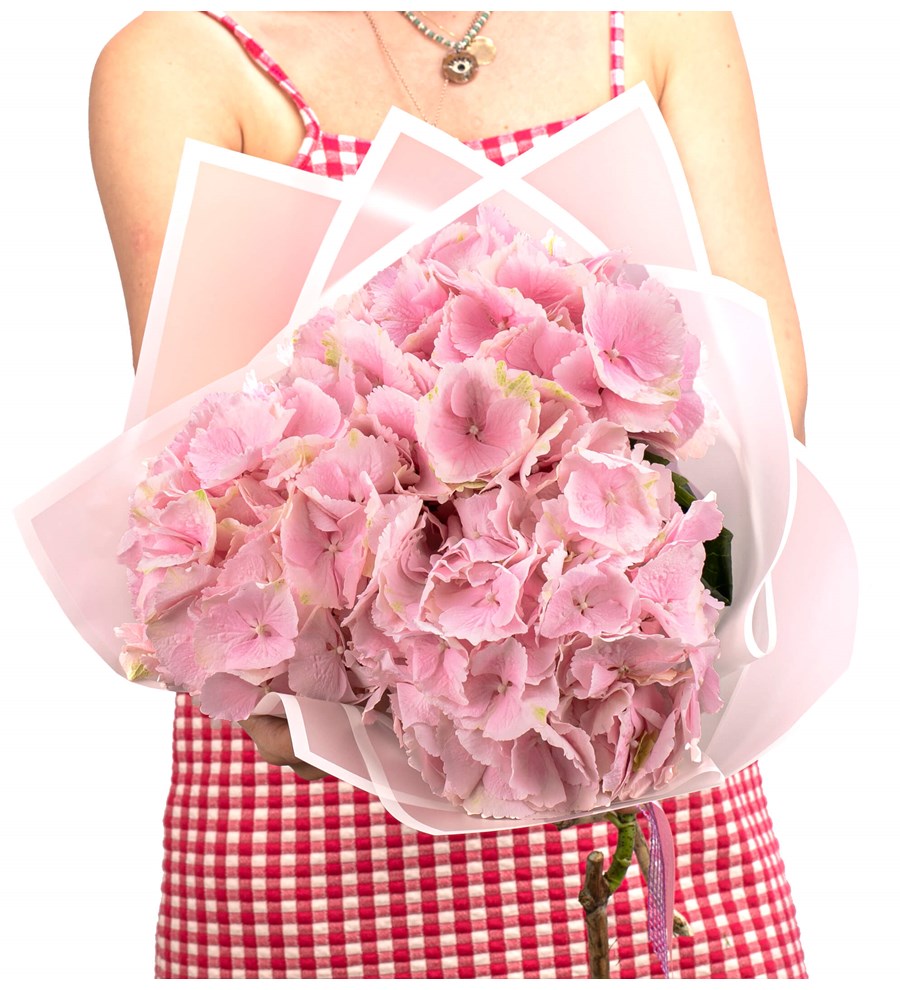 Pembe 3 Dal Ortanca Buketi