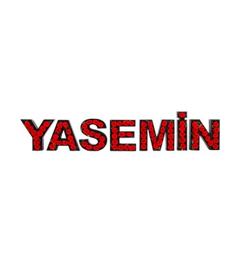 Kişiye Özel Harf Saksıda Yedili Kırmızı Solmayan Gül Tasarımı