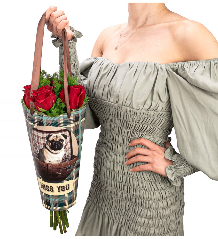 Miss You Alina Kırmızı Gül Buketi