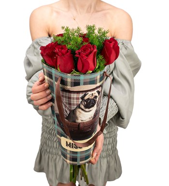 Miss You Alina Kırmızı Gül Buketi