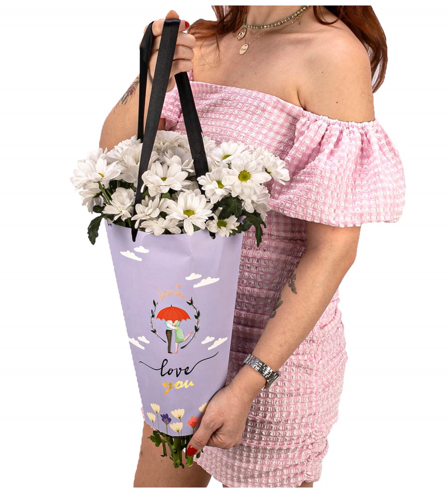 Love You - Beyaz Krizantem Tasarım