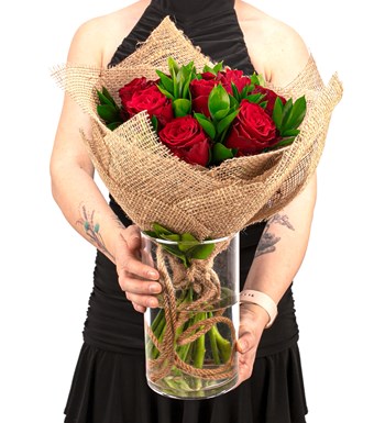 You are My Flower 9'lu Kırmızı Gül Tasarım