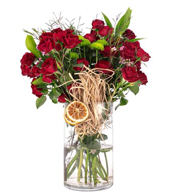 You are My Flower - Kırmızı Mini Gül Tasarım