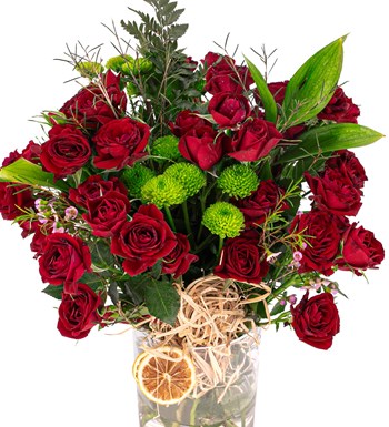 You are My Flower - Kırmızı Mini Gül Tasarım