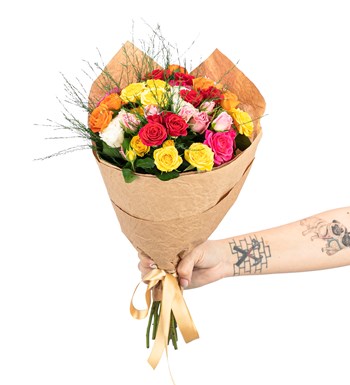 Kraft Sunshine Serisi - Mix Mini Gül Buketi
