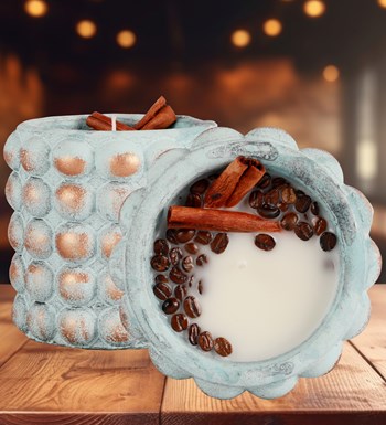 Doğal Soya Wax Sweet Candy Kahve Tarçınlı Dekoratif Mum