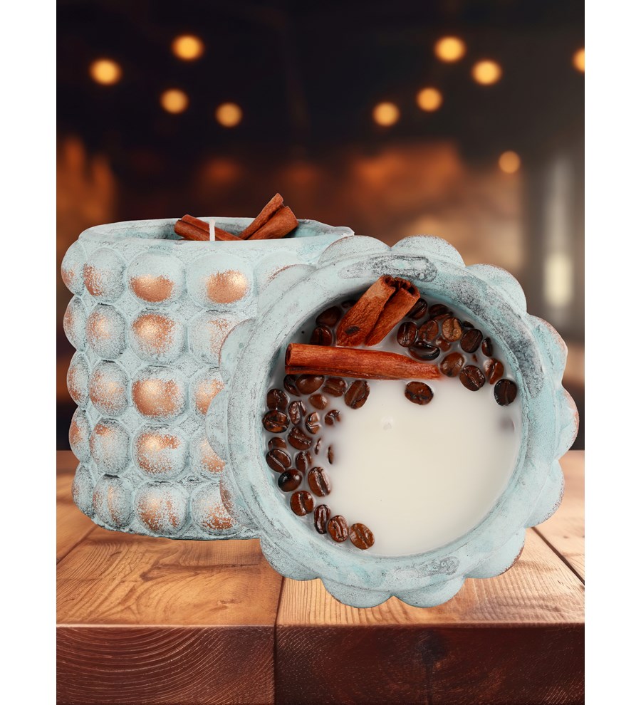 Doğal Soya Wax Sweet Candy Kahve Tarçınlı Dekoratif Mum