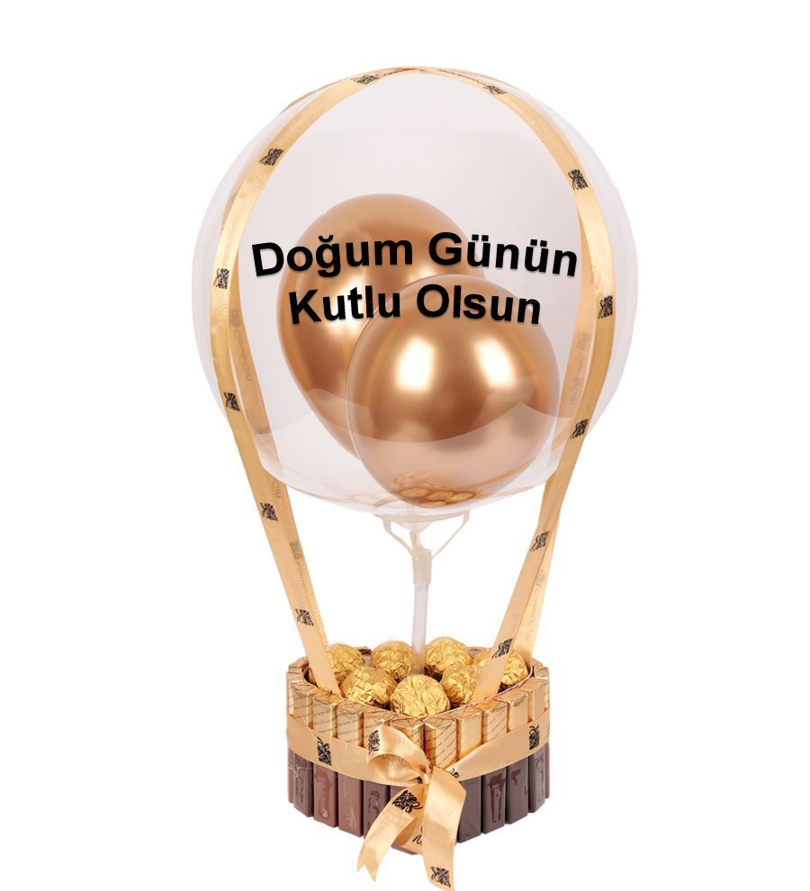 Kalp Golden Merci Serisi Balonlu Gold Fındıklı Çikolata
