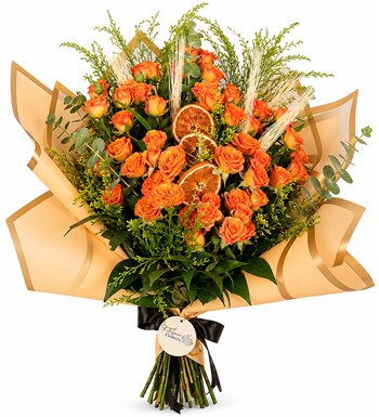 Lilyana Flowers - Turuncu Çardak Gül Buketi