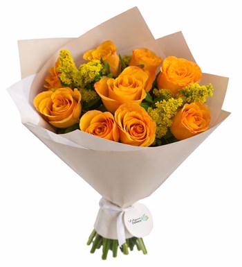 Lilyana Flowers - Turuncu Gül Buketi
